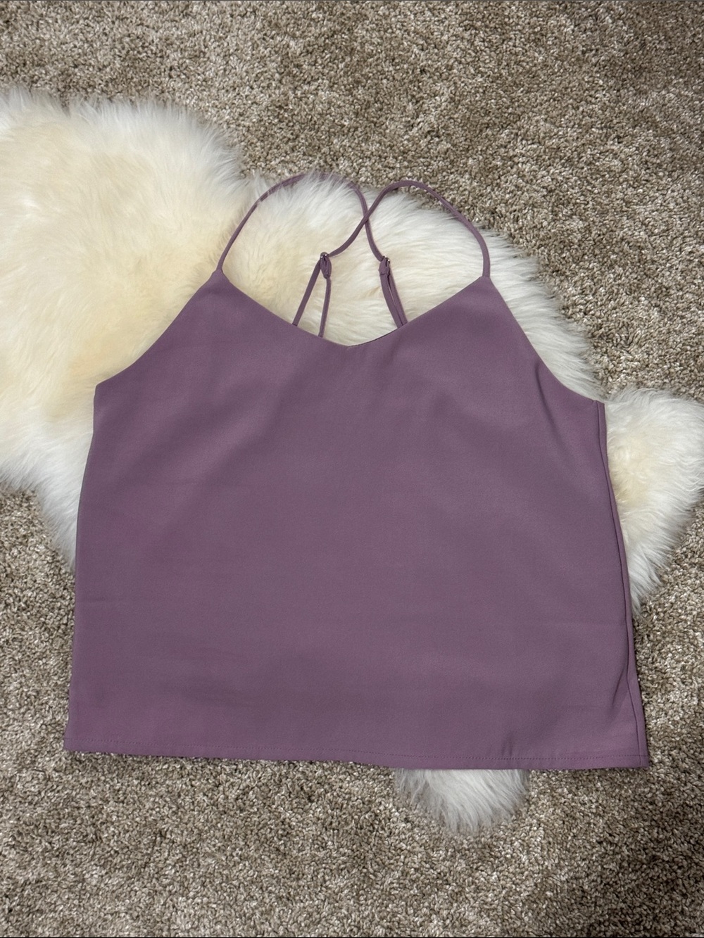 MOD REF Women's Mauve Strappy Cami Tank Top Size S-M
